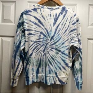 Aeropostale OG Tee Collection Blue Tie Dye Boyfriend Sweatshirt Size M